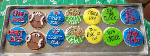 NFL Draft Iced Cookies - 4 pack assorted