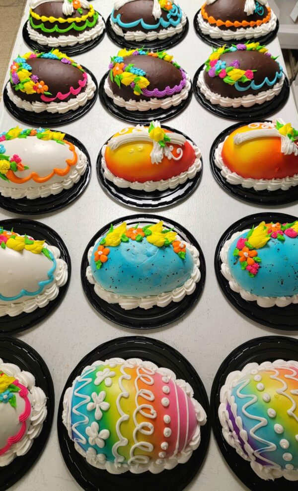 Easter Egg Cake - White - 8 inch - Image 4