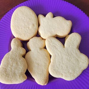 Uniced Easter Cutout Cookies - dozen