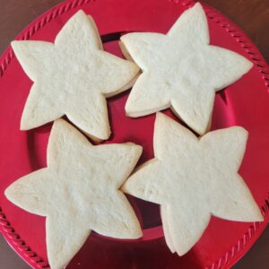 Uniced Sugar Cookie Seasonal Cutouts (one dozen) (fundraiser)