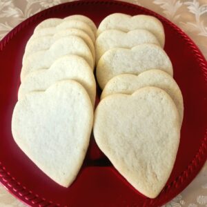 Uniced Valentine Cutout Cookies - dozen