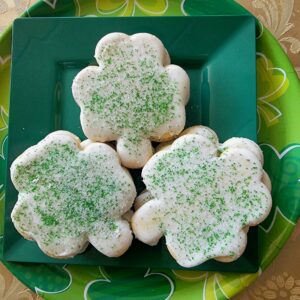 Iced Shamrock Cookies (dozen)