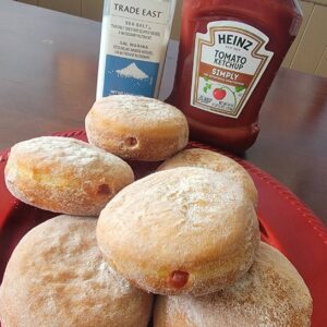 Donut of the Month - April Fools Ketchup filled